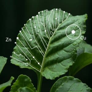 sugarbeet leaf close up